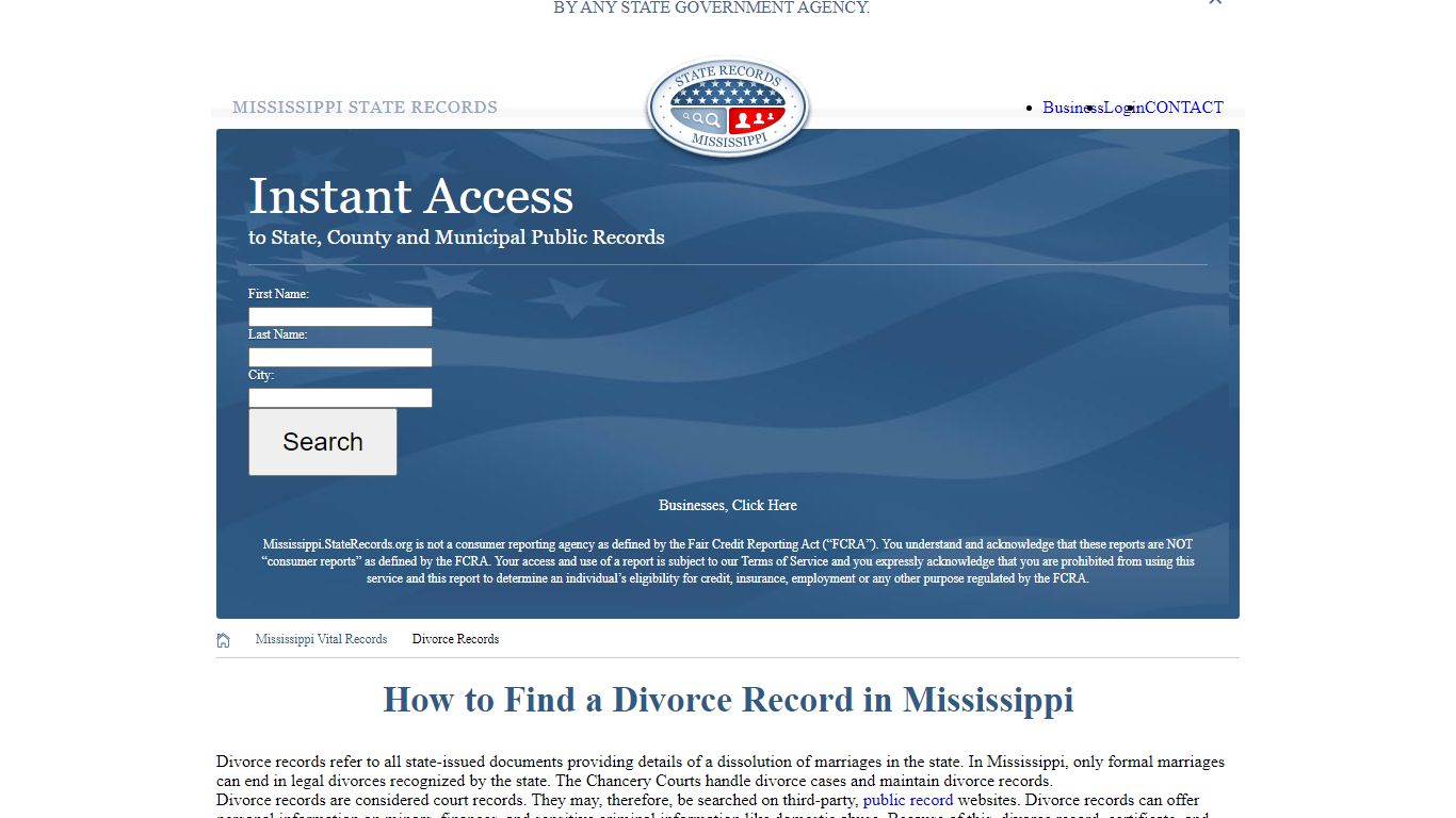 How to Find a Divorce Record in Mississippi