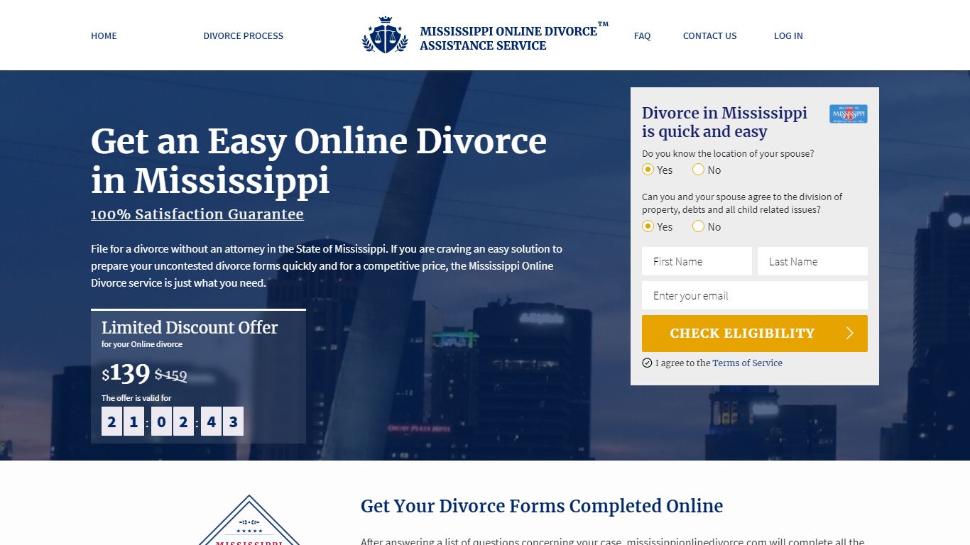 Mississippi Online Divorce: Fast & Quick Filing for Divorce in MS
